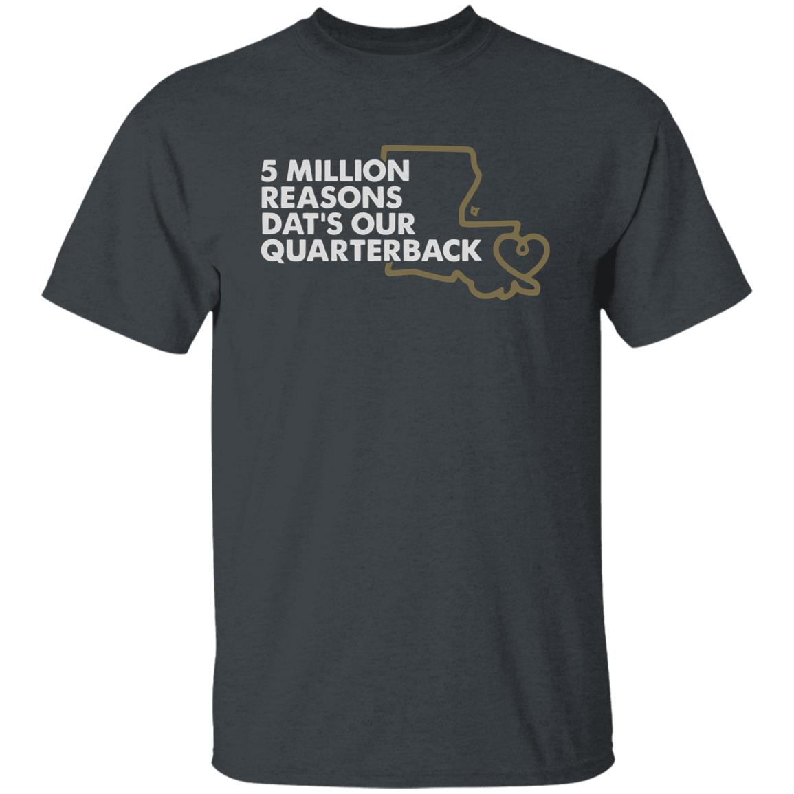 5 MILLION REASONS DAT’S OUR QUARTERBACK” Shirt 5 MILLION REASONS DAT’S OUR QUARTERBACK” Shirt