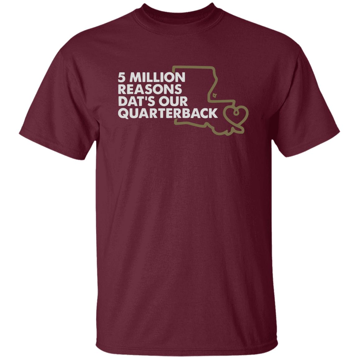 5 MILLION REASONS DAT’S OUR QUARTERBACK” Shirt 5 MILLION REASONS DAT’S OUR QUARTERBACK” Shirt