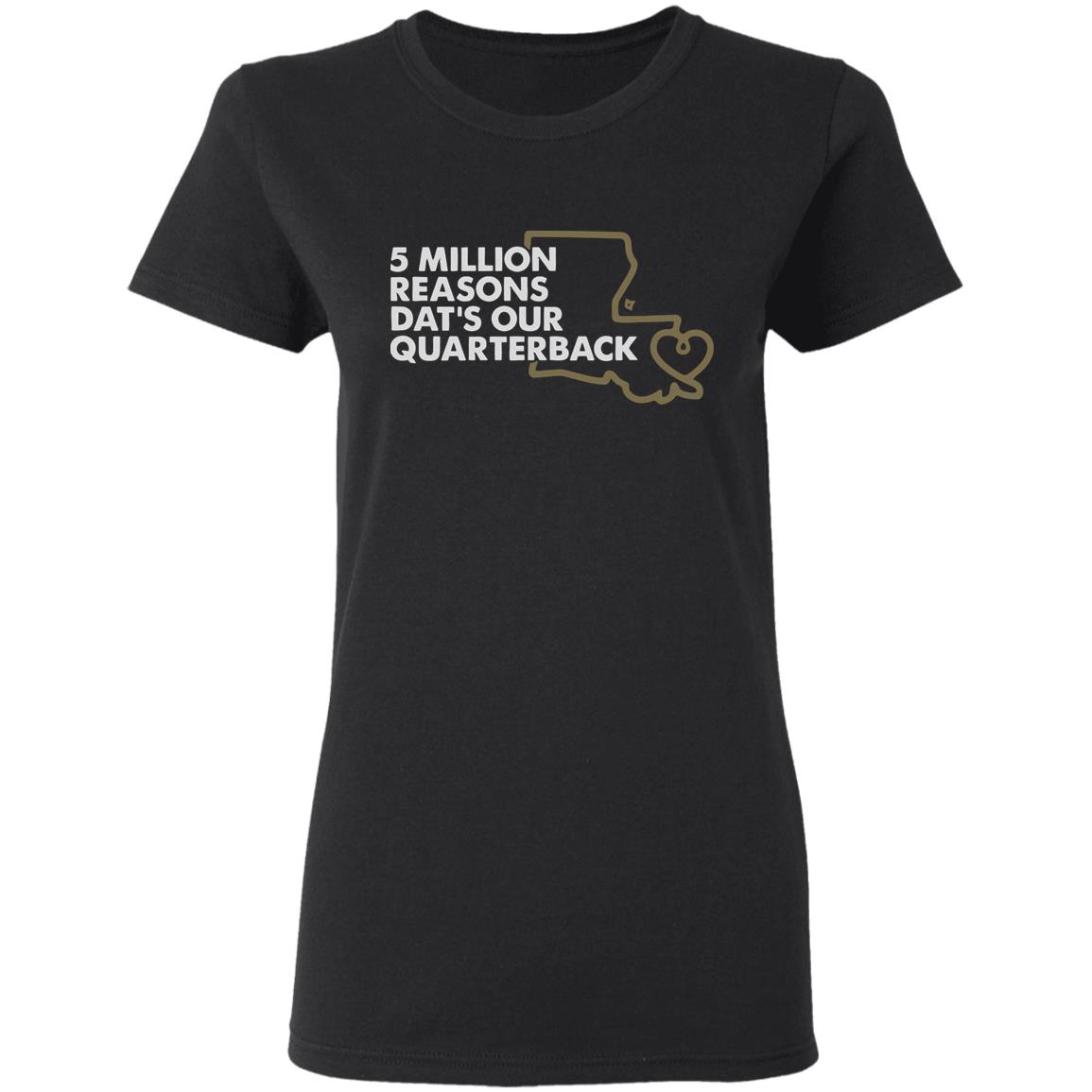 5 MILLION REASONS DAT’S OUR QUARTERBACK” Shirt 5 MILLION REASONS DAT’S OUR QUARTERBACK” Shirt